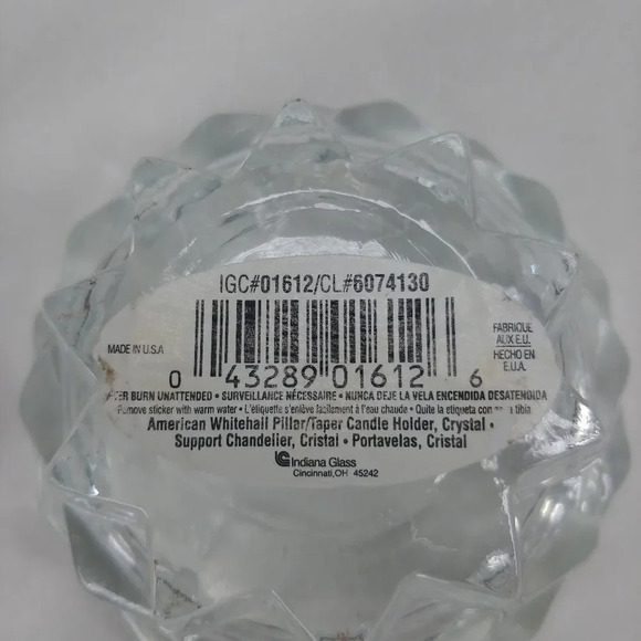 American Whitehall Pillar Taper Crystal Candle Holder Set of 2 - Picture 7 of 7